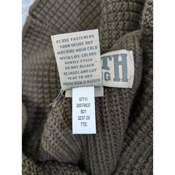 Duluth Trading Co Sweater Large Brigadier Shawl Collar Elbow Patches - Picture 4 of 10